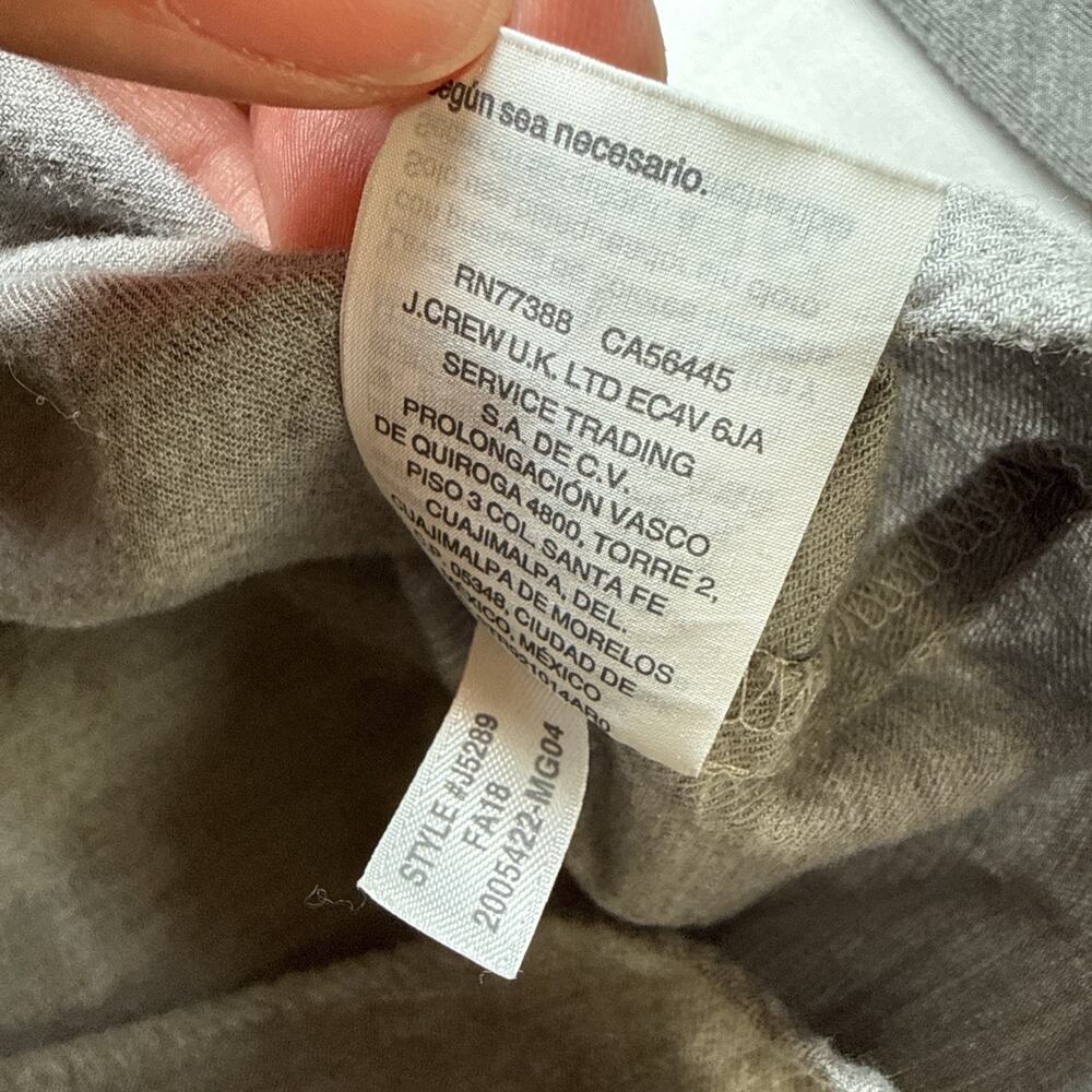 J Crew Mercantile Womens Gray Long Bell Sleeve Top 100% Cotton Shirt Sz 14 EUC - Picture 4 of 11